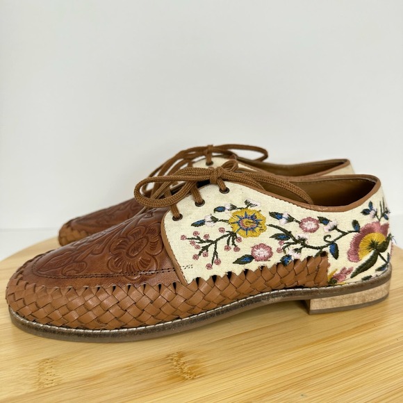 Sundance Catalog Laidback London Leather Coriander Oxfords Size US 7 $188 - Picture 4 of 10